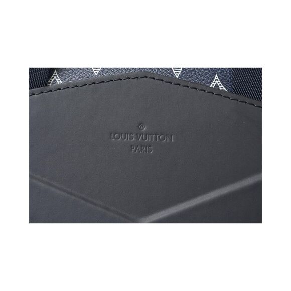 Pre Loved Louis Vuitton Zebra Messenger Bag Blue Canvas - Picture 7 of 8